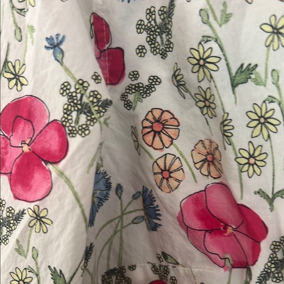 Talbots Red and Blue Casual Button Down Shirt - Picture 6 of 14